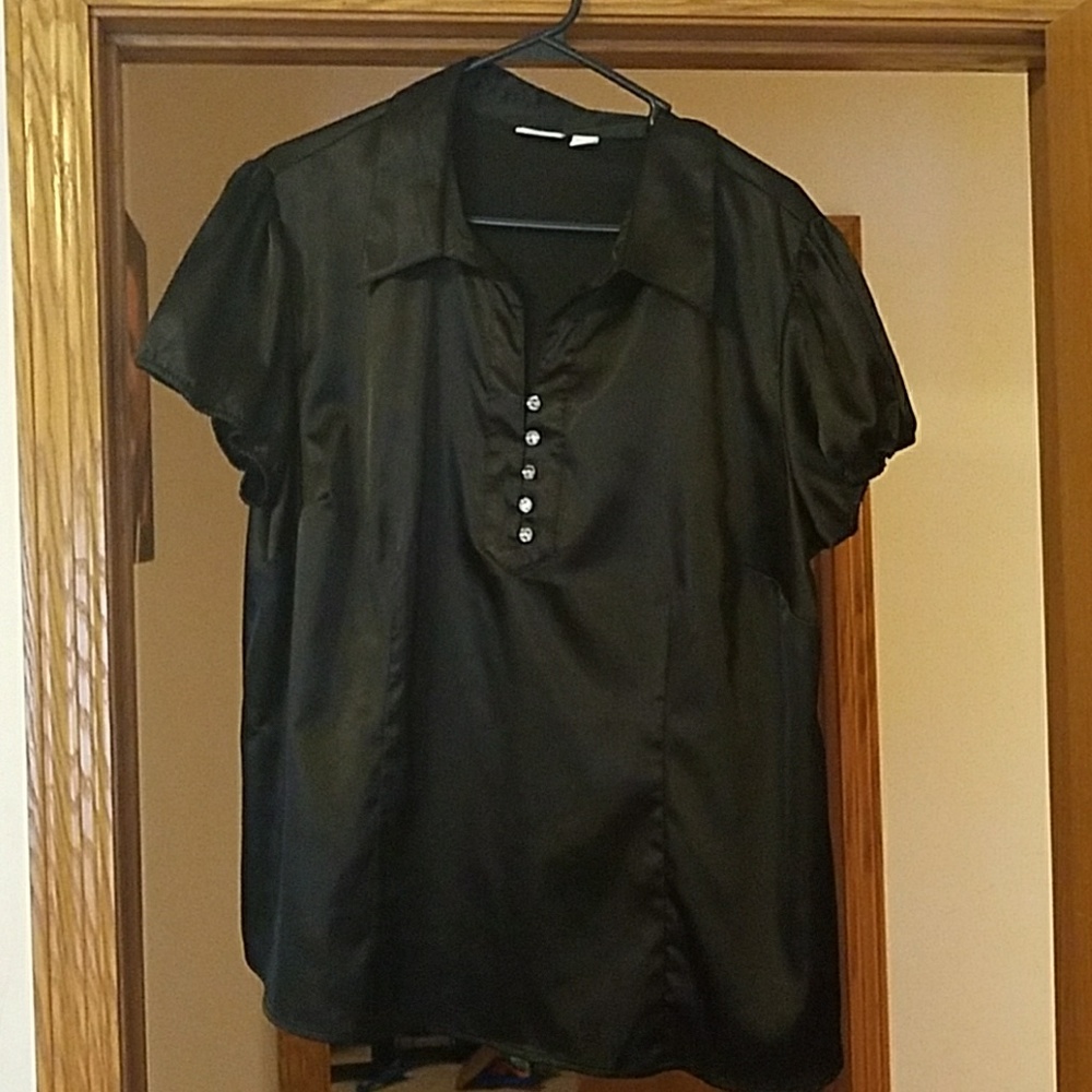 Black silky shirt